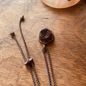 kendra scott chocolate drusy lizzie necklace